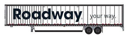 Trainworx 4538407 N Scale Hyundai 53' Dry Van Semi Trailer with Skirts - Assembled -- Roadway 1 (white, black, Your Way Slogan)