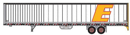 Trainworx 4539401 N Scale Hyundai 53' Dry Van Semi Trailer - Assembled -- Estes 1 (white, yellow, Large E Logo)