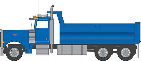 Trainworx 47974 N Scale Peterbilt 379 Dump Truck - Assembled -- Blue