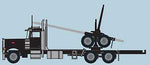 Trainworx 47981 N Scale Peterbilt 379 Log Truck with Trailer - Assembled -- Black