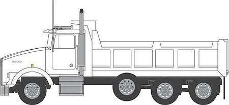 Trainworx 48072 N Scale Kenworth T800 Dump Truck - Assembled -- White