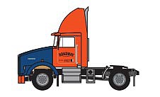 Trainworx 4808402 N Scale Kenworth T800 LNG 3-Axle Tractor Only - Assembled -- Roadway 2 (blue, orange)