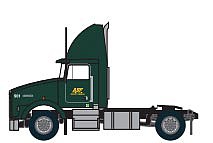 Trainworx 4809301 N Scale Kenworth T800 2-Axle Semi Tractor - Assembled -- ABF 1 (green, gray, yellow)
