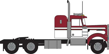Trainworx 49032 N Scale 1970s Kenworth W900 Seminole Tractor w/36" Sleeper Cab - Assembled -- Red White