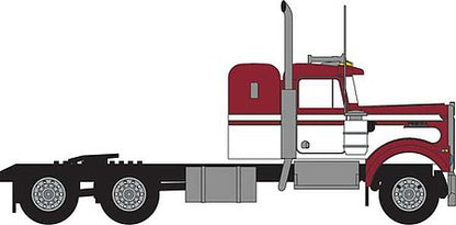 Trainworx 49032 N Scale 1970s Kenworth W900 Seminole Tractor w/36" Sleeper Cab - Assembled -- Red White