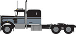Trainworx 49041 N Scale 1970s Kenworth W900 Seminole Tractor w/60" VIT Sleeper Cab - Assembled -- Black, Gray