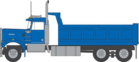 Trainworx 49074 N Scale Kenworth W900 Dump Truck - Assembled -- Blue