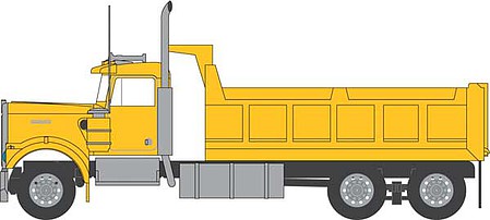 Trainworx 49075 N Scale Kenworth W900 Dump Truck - Assembled -- Yellow