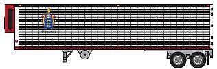 Trainworx 6020901 N Scale 1970s-1980s 40' Corrugated Reefer Trailer - Assembled -- CR England (1970s-1980s, Crest Logo)