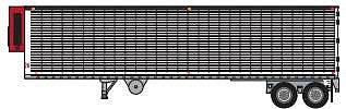 Trainworx 6020902 N Scale 1960s-1980s 40' Corrugated Reefer Trailer - Assembled -- CR England (1960s-1980s, white, red)