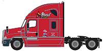 Trainworx 6250901 N Scale 2000s Freightliner Cascadia Raised Roof Tractor - Assembled -- CR England (2020 Road Team, red)