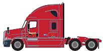Trainworx 6250903 N Scale 2000s Freightliner Cascadia Raised Roof Tractor - Assembled -- CR England (2007, red, Drive Life)