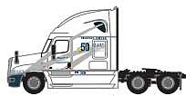 Trainworx 6257603 N Scale 2000s Freightliner Cascadia Raised Roof Tractor - Assembled -- Swift (2016, 50th Anniversary)