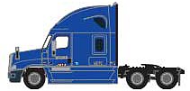 Trainworx 6258801 N Scale 2000s Freightliner Cascadia Raised Roof Tractor - Assembled -- Werner (2015 Scheme, blue)