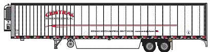 Trainworx 6530502 N Scale 2000s 53' Reefer Trailer - Assembled -- Central Refrigerated (2000s, white, red)