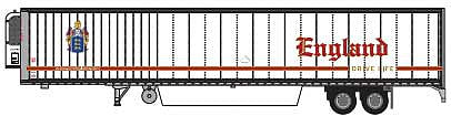 Trainworx 6530906 N Scale 2000s 53' Reefer Trailer - Assembled -- CR England 16879 (2000s, white, red, blue, Drive Life)