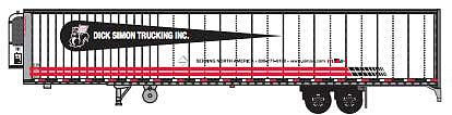 Trainworx 6532101 N Scale 1990s 53' Reefer Trailer - Assembled -- Dick Simon (1990s-2000s, white, red, black)
