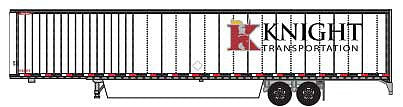 Trainworx 6534301 N Scale 2000s 53' Van Trailer - Assembled -- Knight (2000s-2020, white, red K)