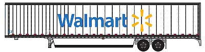 Trainworx 6538401 N Scale 2010s 53' Dry Van Trailer - Assembled -- Walmart 128937 (2010s, white, blue, gold, Spark Logo)