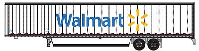 Trainworx 6538402 N Scale 2010s 53' Dry Van Trailer - Assembled -- Walmart 128989 (2010s, white, blue, gold, Spark Logo)