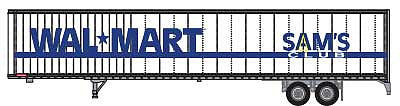Trainworx 6538407 N Scale 1990s 53' Dry Van Trailer - Assembled -- Walmart Sam's 53116 (1990s, white, blue)