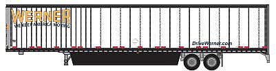 Trainworx 6538804 N Scale 2015 53' Van Trailer - Assembled -- Werner 361342 (2015, white, yellow, blue)