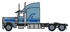 Trainworx 6798801 N Scale 1987-2000s Peterbilt 379 Tractor - Assembled -- Werner (1987-2000s, 2-Tone Blue)