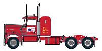 Trainworx 6900901 N Scale 1960s-1980s Kenworth W900 Tractor - Assembled -- CR England (Mid 1960s-1980s, red)