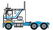 Trainworx 6967601 N Scale 1981-1990s IHC 9670 Tractor - Assembled -- Swift (white, blue)