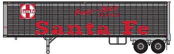 Trainworx 8022506 HO Scale 40' Corrugated Van Trailer - Assembled -- Santa Fe 40254 (silver, red, white, Billboard Lettering)