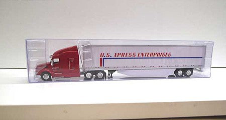Trucks 'N Stuff TNS020 HO Scale Peterbilt 579 Sleeper Cab Tractor with 53' Dry Van Trailer - Assembled -- U.S. Xpress (red, white, blue)