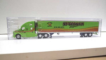 Trucks 'N Stuff TNS031 HO Scale Kenworth T680 Sleeper Cab Tractor with 53' Reefer Trailer - AssembledÊ -- St. Germain (green, orange, yellow, black)