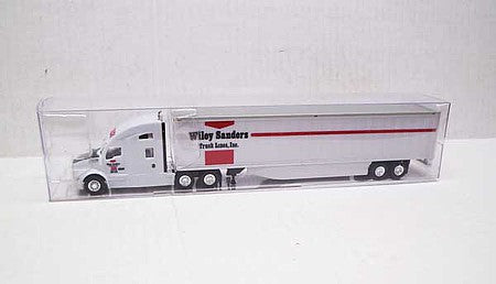 Trucks 'N Stuff TNS038 HO Scale Peterbilt 579 Sleeper Cab Tractor with 53' Dry Van Trailer - Assembled -- Wiley Sanders (white, red, black)