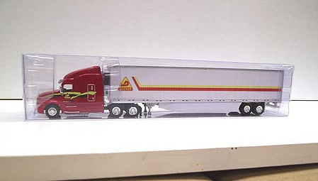 Trucks 'N Stuff TNS109 HO Scale Peterbilt 579 Sleeper Cab Tractor with 53' Reefer Trailer - Assembled -- Decker (red, yellow, black)