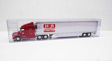 Trucks 'N Stuff TNS110 HO Scale Peterbilt 579 Sleeper Cab Tractor with 53' Reefer Trailer - Assembled -- H & R Transport (red, white)