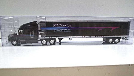 Trucks 'N Stuff TNS112 HO Scale Peterbilt 579 Sleeper Cab Tractor with 53' Reefer Trailer - Assembled -- Vic Hoskins (black, blue, purple)