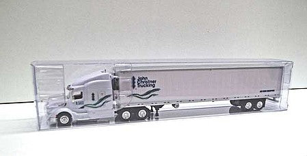 Trucks 'N Stuff TNS116 HO Scale Peterbilt 579 Sleeper Cab Tractor with 53' Reefer Trailer - Assembled -- John Christner Trucking (white, green, black)