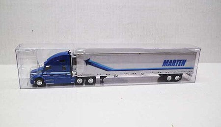 Trucks 'N Stuff TNS119 HO Scale Kenworth T680 Sleeper Cab Tractor with 53' Reefer Trailer - Assembled -- Marten (blue, white)