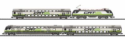 Trix 11610 N Scale Minitrix Train Set -- City Airport Train, Vienna, Austria