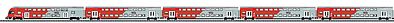 Trix 11618 N Scale Wiesel Regional Fast Train-Only Set - Standard DC (Era VI) -- Austrian Federal Railways OBB Class 1116 Electric, 4 Bi-Level Coach, 1 Cab Car