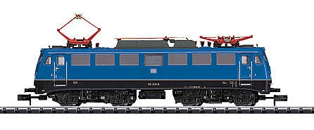 Trix 12110 N Scale Class 110/E 10.3 Electric w/Streamlined Ends - Standard DC -- German Federal Railway (Era IV; blue, black)