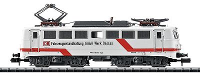 Trix 12111 N Scale Minitrix Class 110 Electric - Standard DC -- German Federal Railway (Era IV; white, red, black)