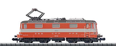 Trix 12335 N Scale Class Re 4/4 II Electric - Standard DC -- Swiss Federal Railways SBB/CFF/FFS (Era V, Swiss Express; orange, gray)