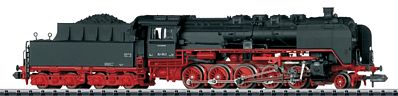 Trix 12369 N Scale Steam Class 50 2-10-0 w/Box Tender & Wagner Smoke Deflectors - Sound & DCC -- German State Railroad DR (Era II, black, red)