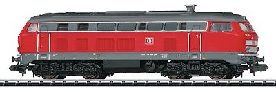 Trix 12392 N Scale Minitrix Class 218 Diesel - Standard DC -- German Federal Railway (Era VI; Traffic Red, gray)