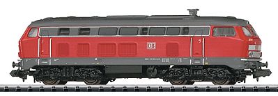Trix 12393 N Scale Minitrix Class 218 Diesel - DCC/Selectrix Equipped -- German Federal Railway (Era VI; Traffic Red, gray)