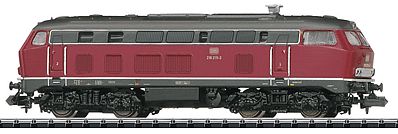 Trix 12395 N Scale Minitrix Class 218 Diesel - Sound & DCC/Selectrix Equipped -- German Federal Railway (Era IV; red, gray)
