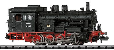 Trix 12416 N Scale Minitrix Steam Class 92.20 0-8-0T - Standard DC -- German Federal Railway (Era III; black, red)
