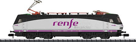 Trix 12556 N Scale Class 252 Electric - DCC -- Spanish State Railways RENFE (Era V; white, black, purple)