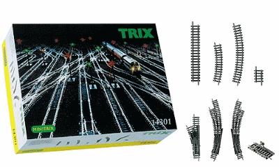 Trix 14301 N Scale Large Track Extention Set -- For All New Starter Sets